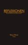 Text: "REFLEXIONEN. Bonusmaterial zum Roman GLUT. Klaus Ebner, Essay." Auf schwarzem Hintergrund in orange., Buch