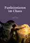 "Funktionieren im Chaos. Leben mit komplexer PTBS und partieller DIS" von Kathrin Teufel. Illustration: Frau in surrealem Landschaftsgemälde., Buch