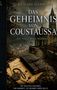 Text: "Richard Feldmann. Das Geheimnis von Coustaussa. Die verlorene Wahrheit. Viva Angelina." Verwittertes Schloss und Dorf., Buch