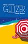 "Mord Couture 1: Glitzer", Beate Boeker. Bunte Illustration: Strand, blaues Meer, roter Sonnenschirm, gestreifte Flip-Flops., Buch