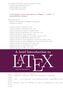 Text im oberen Teil beschreibt Befehle und Eingaben in LaTeX. Unten sieht man „A brief Introduction to LaTeX“., Buch