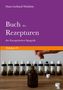 Titel: "Buch der Rezepturen der Energetischen Spagyrik - Edition IV". Hand mit Pipette über Flasche., Buch