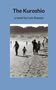 "The Kuroshio, a novel by Lutz Roewer" steht über einem Strandfoto mit Menschen im Hintergrund., Buch