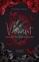 „Nicole Klein. Variant. Nacht meiner Träume. Romantic Suspense.“ Ein schwarzes Herz mit roten Blumen und Schmetterlingen., Buch