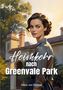"Heimkehr nach Greenvale Park", Diana von Oertzen. Eine Frau vor einem Gebäude, umgeben von Bäumen, in sanften Farben., Buch