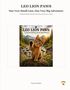 Text: "LEO LION PAWS, One Very Small Lion, One Very Big Adventure. The bravest hearts are always kind." Ein Katzenjunges winkt., Buch