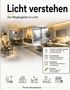 Text: "Licht verstehen. Der Wegbegleiter im Licht. Thomas Pernpeintner." Eine skizzierte Wohnzimmerszene mit Möbeln und Beleuchtung., Buch