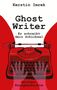"Ghost Writer: Er schreibt dein Schicksal" von Kerstin Imrek. Illustration einer roten Schreibmaschine mit Geisterhänden., Buch