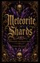 „Meteorite Shards“, „Aphorisms and Short Prose“, „Stefan Michaelis“. Goldene Schrift, violette Edelsteine, Totenköpfe., Buch