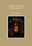 "Anna und der böse Blick", Text oben; darunter ein Mädchen mit roten Haaren, intensiver Blick, dunkler Hintergrund., Buch