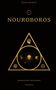 „DEJAN NEORČIĆ“, „NOUROBOROS“, Symbolik in Dreieck; „HERMETISCHE PHILOSOPHIE, VOLUME II“. Gold auf schwarzem Hintergrund., Buch