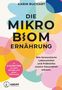 Text: "KARIN BUCHART DIE MIKROBIOM ERNÄHRUNG. In 3 SCHRITTEN zu mehr Energie und guter Stimmung." Bunte geometrische Formen., Buch