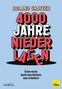 Text: "ROLAND GRATZER, 4000 JAHRE NIEDERLAGEN, Österreichs beste Geschichten vom Scheitern". Illustration eines fallenden Texts., Buch
