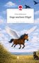 Text: "Nicole Spiekermann, Hugo wachsen Flügel, story.one – Life is a story." Illustration: Ein geflügeltes Pferd fliegt, eine Katze schaut zu., Buch
