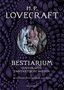 „H.P. Lovecraft Bestiarium: Lovecrafts Fantastische Wesen“. Dunkles, mystisches Muster, Illustration mit geflügeltem Wesen., Buch
