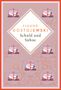 "Fjodor Dostojewski, Schuld und Sühne" ist zentriert, umgeben von Waagen-Motiven auf violetten Hintergrund., Buch