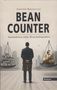 "Bean Counter: Geständnisse eines Wirtschaftsprüfers" von Christoph Brüggentisch. Ein Mann mit Rechenschieber steht vor einer Waage mit Büchern und Weltkugel., Buch