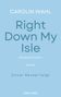 Text auf hellblauem Hintergrund: "CAROLIN WAHL, Right Down My Isle, Shorewick Duett 1, Roman, Cover Reveal folgt." Unten "blanvalet" Logo.