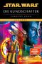 "Star Wars: Die Kundschafter. Timothy Zahn. Legends. Spiegel Bestseller-Autor. Buntes Sci-Fi-Illustration mit blauem Charakter."
