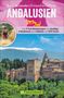 Der WanderUrlaubsführer ANDALUSIEN; 71 Top-Wanderungen; Bild einer Frau beim Wandern; Alhambra vor Bergen; Logo: BRUCKMANN., Buch