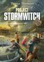 „Thomas Thiemeyer, Project Stormwitch“. Stürmische Szene mit Kindern, Tornado, Dronen und Route 66-Schild., Buch
