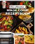 „Das ultimative Ninja Combi Rezeptbuch.“ Verschiedene Gerichte, Brot und ein Multikocher sind zu sehen., Buch