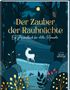 "Der Zauber der Rauhnächte: Ein Ausmalbuch für stille Momente." Illustration: Wald bei Nacht mit Hirsch und Eule., Buch
