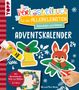 Bibi Hecher: Das Adventskalender-Verbastelbuch für die Allerkleinsten. Schneiden und Kleben. Türkranz, Buch