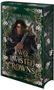 Buchtitel: "Two Twisted Crowns". Autor: Rachel Gillig. Das Cover zeigt eine Person mit einem Dolch, umgeben von Ranken und Blüten., Buch