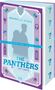 „Anabelle Stehl, Vorläufiges Cover, The Panthers Off Limits, Roman, LYX“ auf lila Hintergrund mit Silhouette., Buch