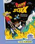 „Sera Soxx: Auf magischen Socken ins All“ zeigt zwei Comic-Figuren, die freudig im Weltraum schweben., Buch