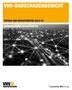 "VHV-Bauschadenbericht", "Tiefbau und Infrastruktur 2024/25". Schwarz-weißes Stadtbild mit leuchtenden Linien. Logos unten.