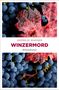 "Andreas Wagner WINZERMORD Kriminalroman emons:" Vor dunklen Trauben ein großes rotes Weinblatt.