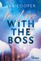AVA COOPER, "In Love With The Boss", blauer Hintergrund mit weißen Wolken und Glanzeffekten, beHEARTBEAT-Logo., Buch