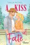 "A Kiss of Fate", Tanja Nickel. Mann mit Cowboyhut und Frau in der Natur, sie schauen sich liebevoll an. Logo: beHEARTBEAT.