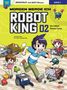 "Morgen werde ich Robot King 02 - Das Fußball-Roboter-Turnier" zeigt Kinder und Roboter in fröhlicher, dynamischer Szene., Buch