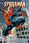 „SPIDER-MAN“ in großen Buchstaben, „MARVEL KNIGHTS“ darunter. Spider-Man schwingt durch eine Stadt, von Gebäuden umgeben., Buch