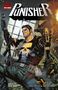 „Punisher“, „MARVEL RED BAND“, „Splatter-Ausgabe“. Ein gezeichneter Mann mit Waffen und Patronen in dynamischer Pose., Buch
