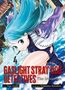 "Gaslight Stray Dog Detectives 4". Illustration einer Figur mit blauem Haar und lila Kleidung, schwebend über einer Stadt., Buch