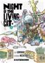 Texte: "Night of the Living Cat", "7", "Story Hawkman", "Zeichnungen Mecha-Roots", "Das Katzenbauchdorf". Illustration: Katze mit Federn, Perlen., Buch