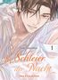 „Fumi Tsuyuhisa: Im Schleier der Nacht, Das Erwachen“. Illustration eines lächelnden Mannes mit nassem Haar., Buch