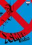 "X-MEN DER MANGA REMASTERED" in großen Buchstaben. Illustration eines Gesichtes vor rotem X auf blauem Hintergrund., Buch