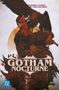„Batman Gotham Nocturne“ in großer Schrift. Illustration mit Batman und Geiern. Darkes, dramatisches Design.