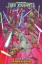 "Star Wars Jedi Knights", "Jedi-Ritter Ein Höherer Pfad". Illustration von Jedi-Rittern mit Lichtschwertern in dynamischer Pose., Buch