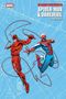 "SPIDER-MAN & DAREDEVIL" von Jenkins und Winslade. Zwei Superhelden in dynamischen Posen vor blauem Netz-Hintergrund.