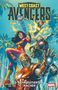 "West Coast Avengers: Rehabilitierte Rächer". Comic-Stil. Superhelden in Aktion vor Palmen und blauem Himmel., Buch