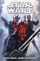 "Star Wars: Darth Maul: Sohn Dathomirs." Drei Kämpfer mit Helmen und Waffen, einer hat ein rotes, gehörntes Gesicht.