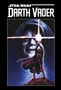 "Star Wars: Darth Vader" Illustration, zeigt Vader mit erhobenem Lichtschwert, hinter ihm ein lächelndes, düsteres Gesicht., Buch