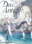 "Dear Antique, 1" steht in großer, eleganter Schrift. Zwei Personen mit langen Haaren sitzen in einer idyllischen, fantasievollen Szene., Buch