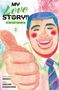 Text: "My Love Story!! Ore Monogatari Remix 2, Zeichnungen Aruko, Story Kazune Kawahara." Illustration: Ein lächelnder Mann zeigt Daumen hoch., Buch